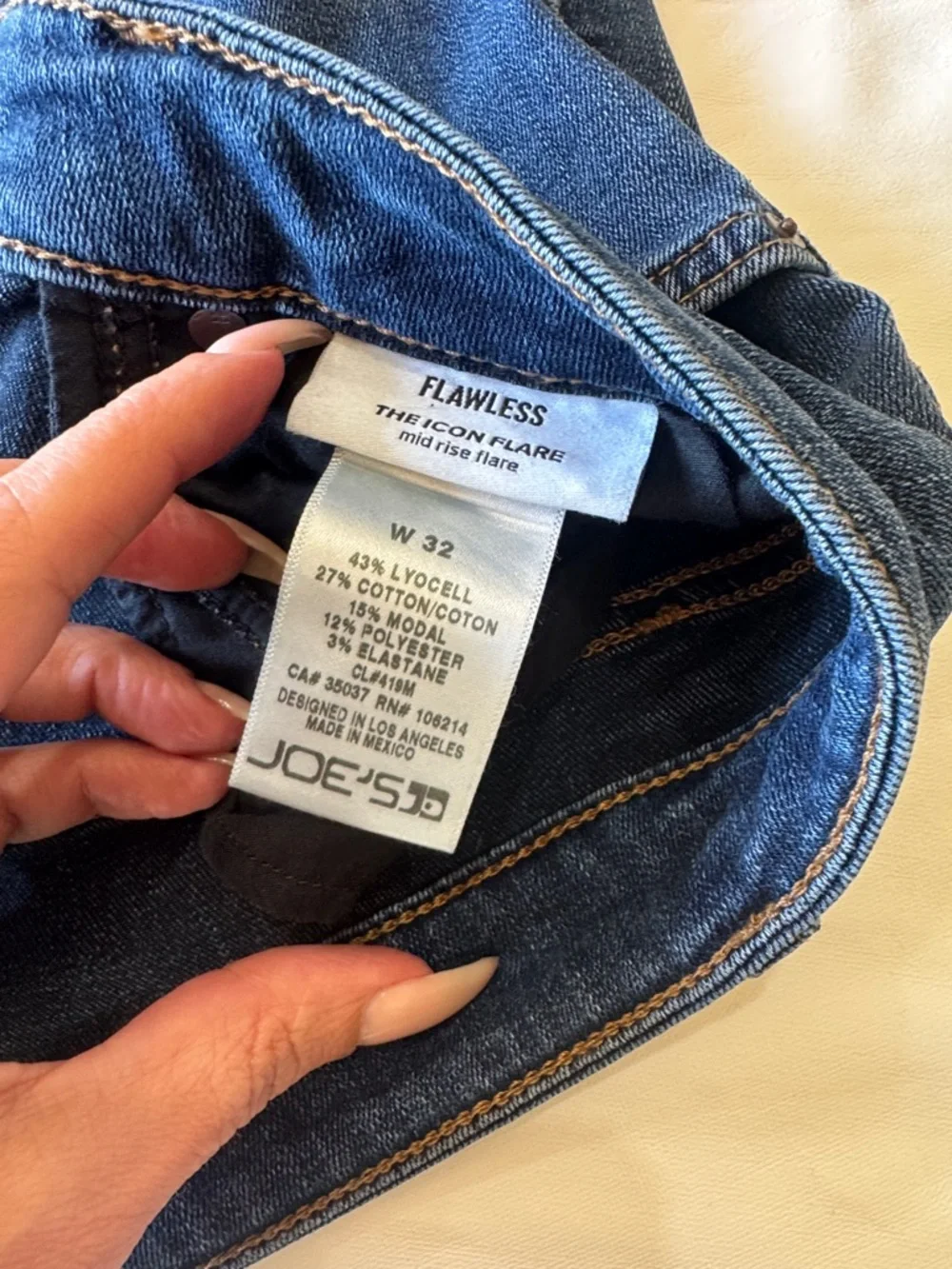 Joe's Jeans Mid Wash Blue Flare Jeans - Picture 2 of 5